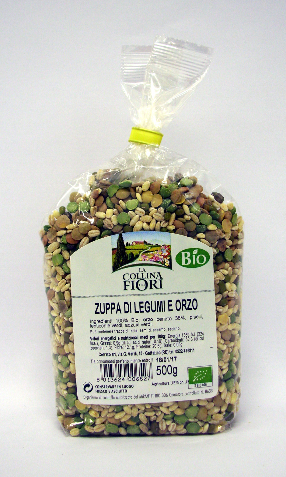 ZUPPA DI LEGUMI E ORZO BIO